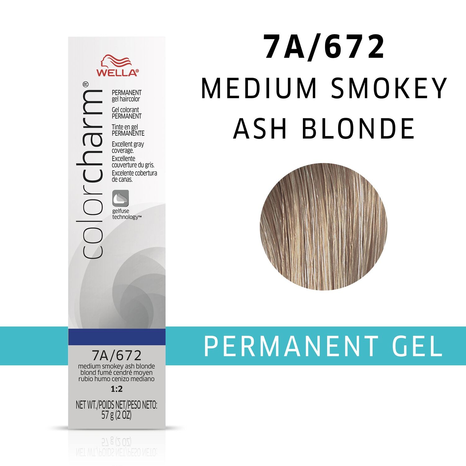 Color Charm  by   Wella Medium Smoky Ash Blonde ColorCharm® Gel Permanent Hair Color