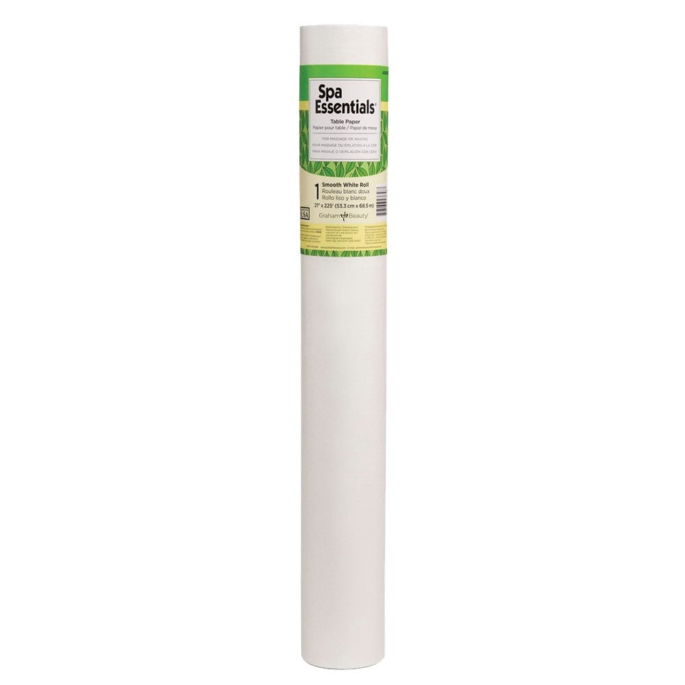 Spa Essentials Table Paper Smooth White Roll