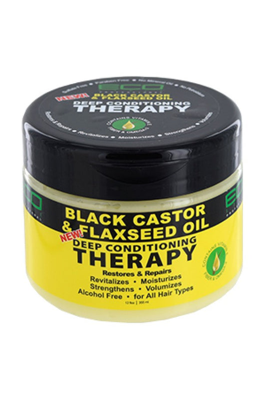Eco Styler-84 Black Castor & Flaxseed Oil Deep Conditioning Therapy (12oz)
