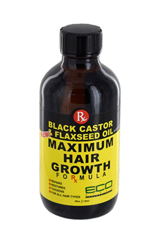 Eco Styler-87 Black Castor & Flaxseed Oil Maximum Hair Growth Oil (4oz)